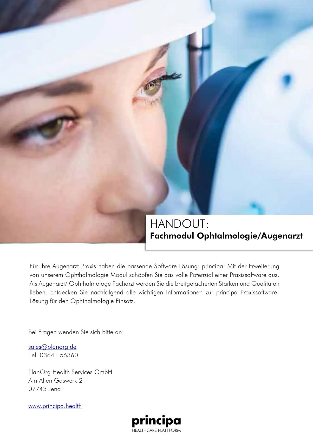 Handout principa Praxis Software Ophthalmologie