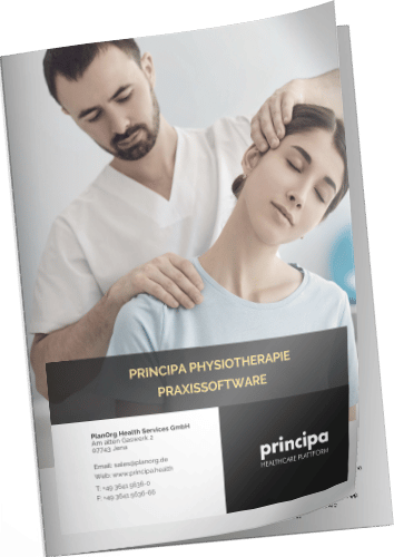 mockup Physiotherapie Broschüre principa