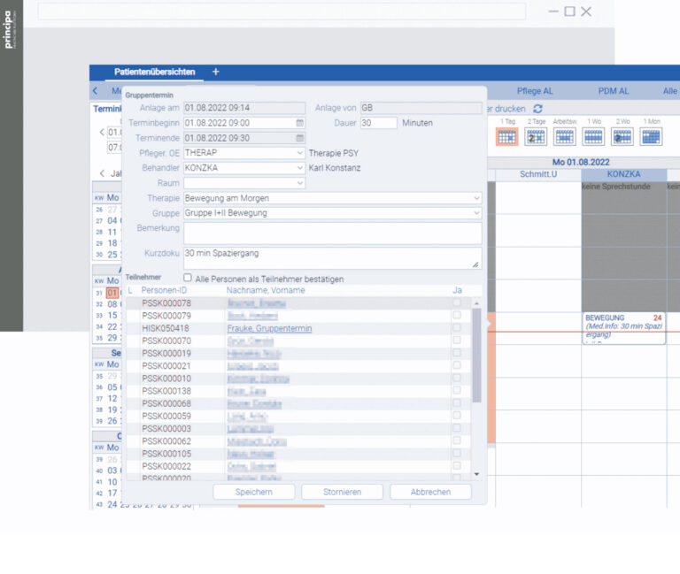principa-Praxisklinik-Software-Patientenuebersicht