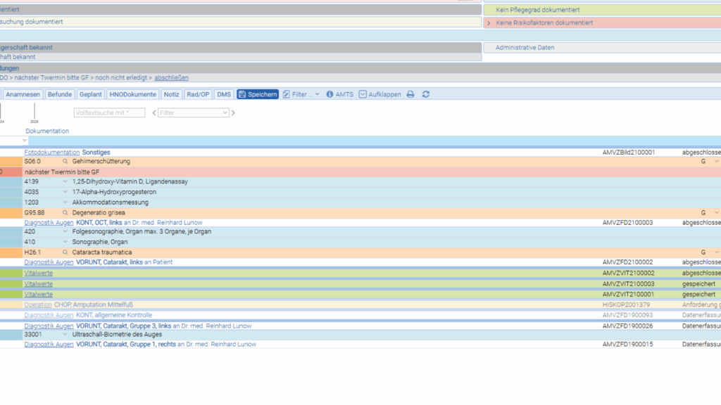 principa Augenarzt Software - ePA Patientenakte im Überblick zoom in