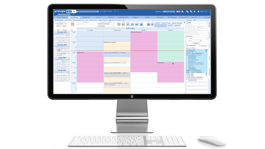 Farbige Terminstatus in principa