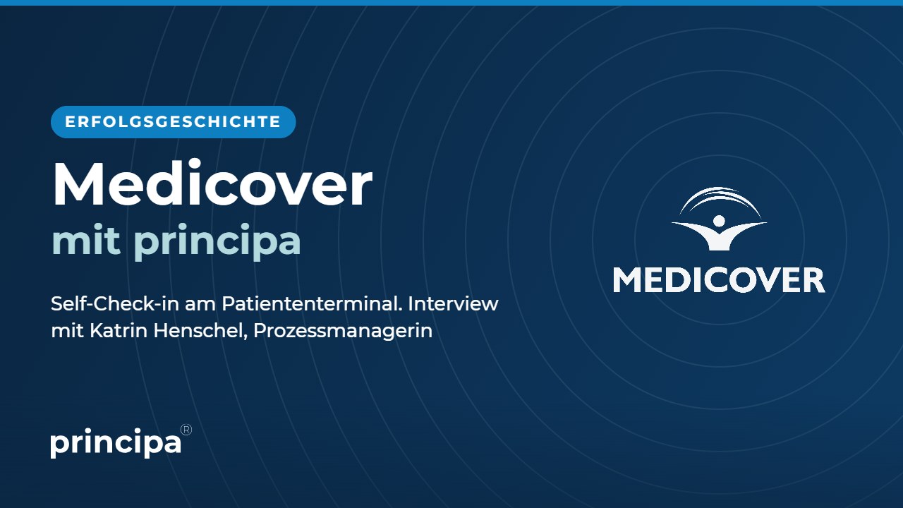 Erfolgsgeschichte: Medicover mit principa, Self-Check-in am Patiententerminal